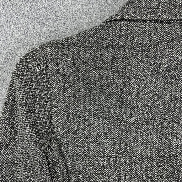 Calvin Klein Womens Herringbone Tweed Blazer Jacket Single Button Office Career - Picture 13 of 16